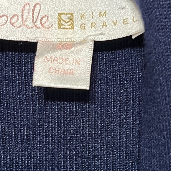 Belle by Kim Gravel XS ColorBlock Open Front  Casual Lightweight Knit Cardigan - Picture 11 of 11